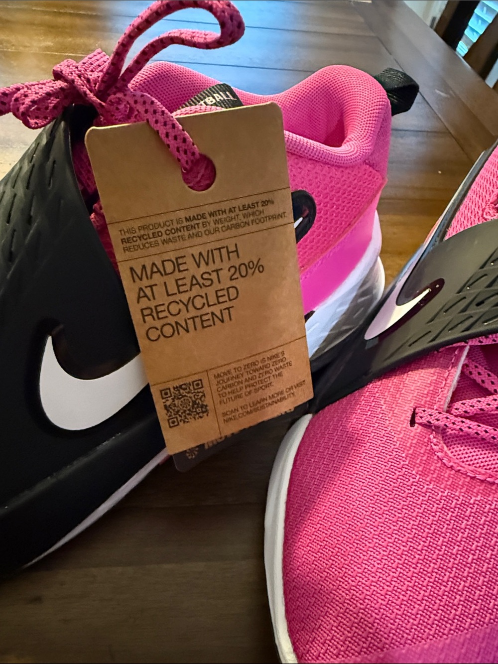 Nike Team Hustle D 12 GS Laser Fuchsia Pink Basketball Shoes Youth 6.5Y - Picture 7 of 13